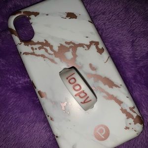 Rose Gold Marble iPhone X case